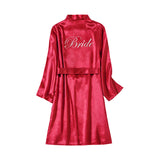 Bridal Robe for Women - Luxurious Satin Bridesmaid Robes | Long Sleeve Wedding Getting Ready Robe