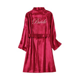Bridal Robe for Women - Luxurious Satin Bridesmaid Robes | Long Sleeve Wedding Getting Ready Robe