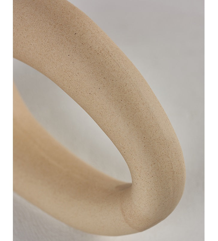 Bulk Hollow-out Ceramic Vases for Flowers U-shaped Ceramic Vase with Dual Openings Wholesale