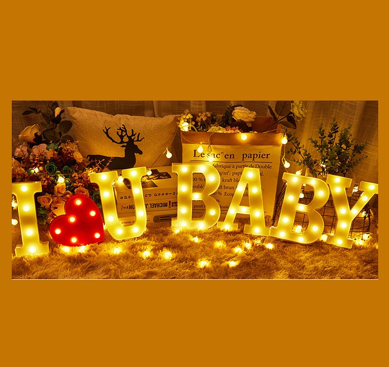 Bulk 8 Inch 3D Light Up Letters Set with LED for Valentine's Day Baby Shower Wedding Decoration Wholesale