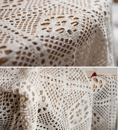 Bulk Vintage Crochet Lace Table Runner Round Tablecloths for Home Wholesale