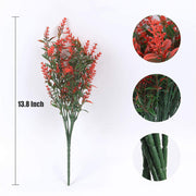 Artificial Greenery Plants Lavender Bulk 10 Pcs UV Resistant Shrubs for Outdoors Hanging Planters Window Box Indoor Decor