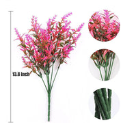 Artificial Greenery Plants Lavender Bulk 10 Pcs UV Resistant Shrubs for Outdoors Hanging Planters Window Box Indoor Decor