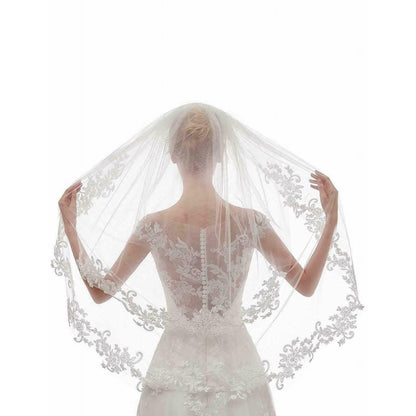 Bulk Lace Veil 2025 Handmade Tulle Bridal Veil with Adjustable Comb for Outdoor Boho Wedding & Photoshoot Wholesale