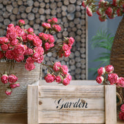 20 Inch Burnt Rose Silk Flowers Artificial Stems 10 Pcs Fall Arrangement Decoration