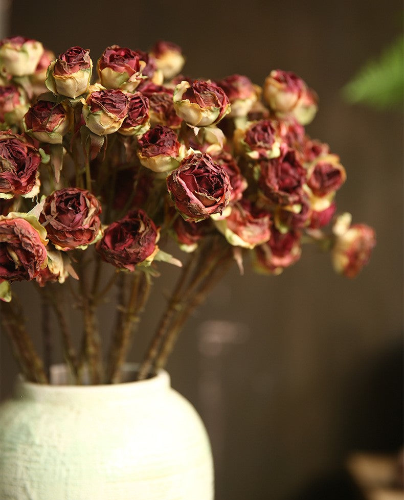 20 Inch Burnt Rose Silk Flowers Artificial Stems 10 Pcs Fall Arrangement Decoration