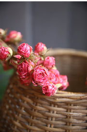 20 Inch Burnt Rose Silk Flowers Artificial Stems 10 Pcs Fall Arrangement Decoration