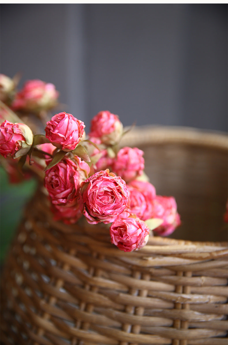 20 Inch Burnt Rose Silk Flowers Artificial Stems 10 Pcs Fall Arrangement Decoration