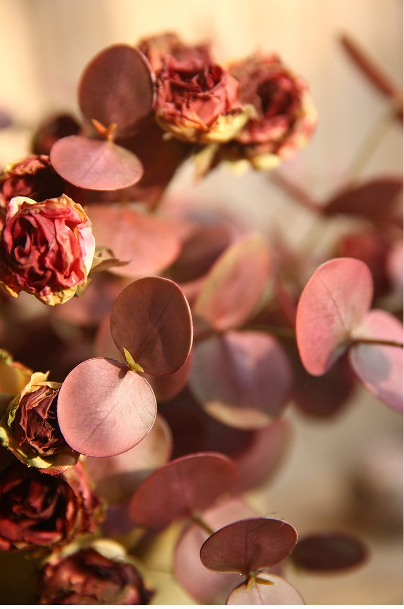 19 Inch Artificial Eucalyptus Stems 10 Pcs Bulk Silk Leaves Green Foliage Plants