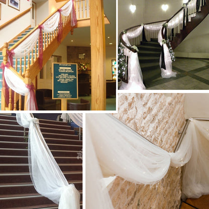 Bulk 2 pcs  Sheer Organza Drapes Outdoor Wedding Arch Backdrop Party Photography Curtains Wholesale
