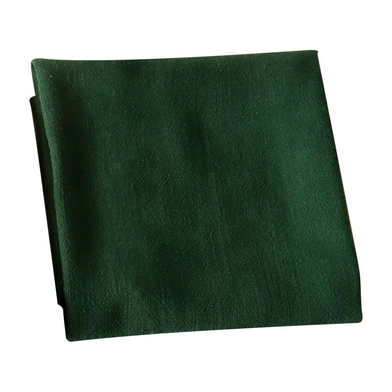 Linen-Cotton Napkins for Home Kitchen - 15.75x15.75 Inches Solid Color Square Dinner Napkins/Tea Towels