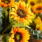 23 Inch Silk Sunflower Stems 10 Pcs Artificial Flowers for Table Centerpieces