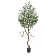 2 Pcs Large Artificial Olive Tree Plants 36 Inch UV Resistant Realistic Trunk Potted Trees
