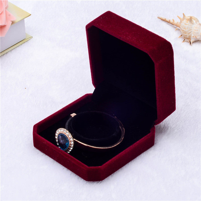 Bulk Red Velvet Ring Box Wedding for Valentine's Day Jewelry Gift Box Premium Engagement Jewelry Ring Display Holder Case for Engagement Proposal Birthday Wedding Jewelry Wholesale