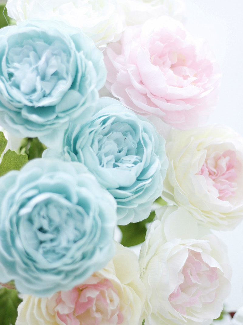 17 Inch Artificial Ranunculus Stems Persian Buttercup Silk Flowers Bulk Quantity