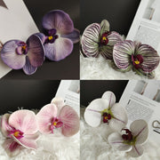 24 Pcs Artificial Phalaenopsis Orchid Heads, Ultra Realistic Touch, Bulk Cake Decoration