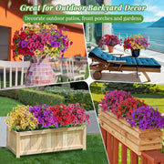 Artificial Eucalyptus Violets Faux Flowers UV Resistant for Outdoors, Bulk Quantity