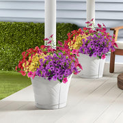 Artificial Eucalyptus Violets Faux Flowers UV Resistant for Outdoors, Bulk Quantity