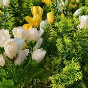 24 Bundles Magnolia Buds Artificial Flowers 11 Inch UV Resistant Silk Spring Plants for Outdoors