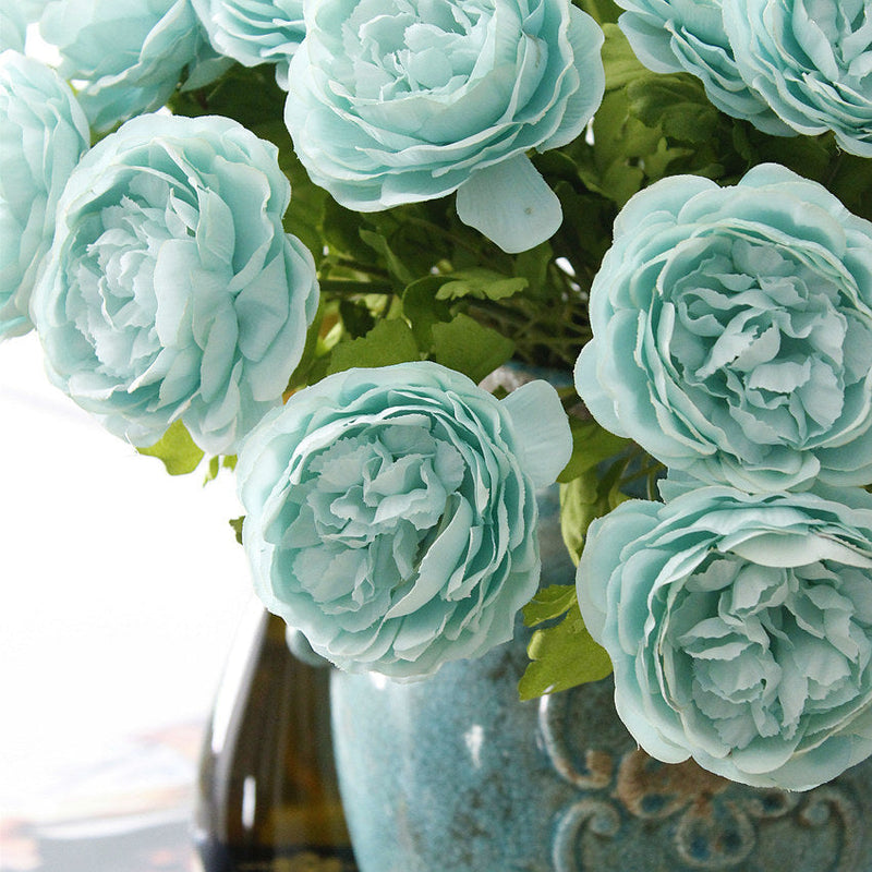 17 Inch Artificial Ranunculus Stems Persian Buttercup Silk Flowers Bulk Quantity