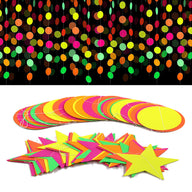 Bulk 10 pcs Glow in the Dark Paper Garland for Party and Birthday Decorations  Hanging Backdrop Decor Wholesale