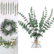12 Pcs Artificial Eucalyptus Leaves Stems 12 Inch Real Touch Greenery for Floral Arrangement Wedding Bouquets Centerpiece