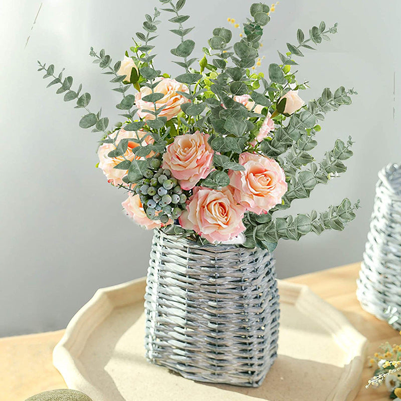 12 Pcs Artificial Eucalyptus Leaves Stems 12 Inch Real Touch Greenery for Floral Arrangement Wedding Bouquets Centerpiece