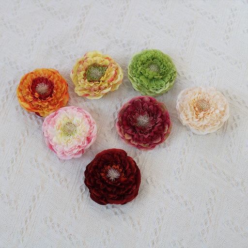 25 Pcs Calendula Mum Artificial Flower Heads for DIY Crafts Autumn Floral Arrangement
