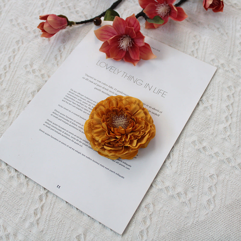 25 Pcs Calendula Mum Artificial Flower Heads for DIY Crafts Autumn Floral Arrangement