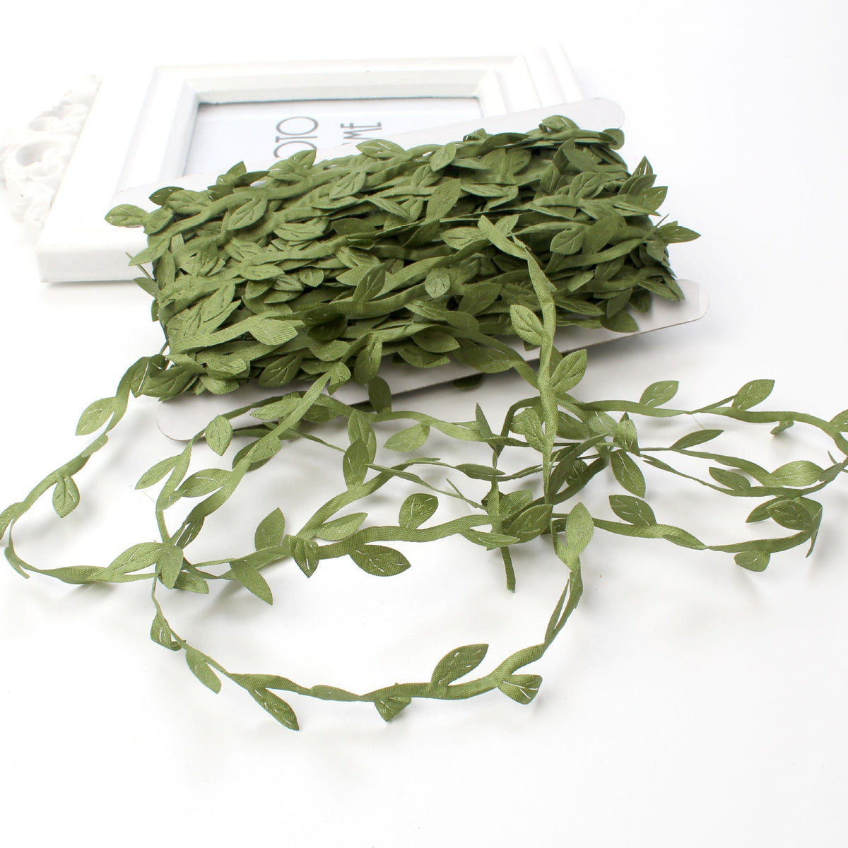 265 Ft Olive Green Artificial Leaf Ribbon for DIY Craft Wedding Party ...