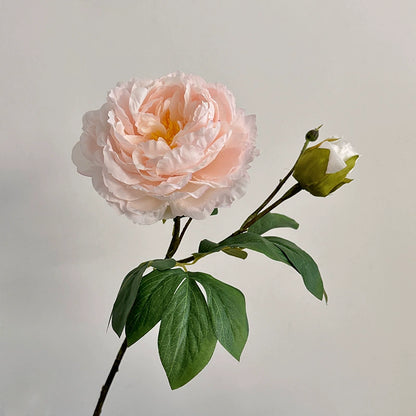 26" Artificial Peony Flower Stem, Faux Peony for Living Room Decor, Table Centerpiece & Home Accent