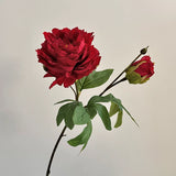 26" Artificial Peony Flower Stem, Faux Peony for Living Room Decor, Table Centerpiece & Home Accent