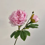 26" Artificial Peony Flower Stem, Faux Peony for Living Room Decor, Table Centerpiece & Home Accent