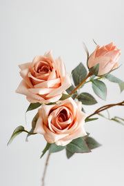 25 Inch Silk Artificial Rose Spray Stems, 10 Pcs Bulk Wholesale