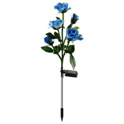 27 Inch Outdoor Solar Rose Flower Lights - 1 Pc Artificial Solar Garden Decor