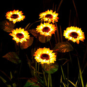 26 Inch Solar Sunflower Lights 10 Pcs Outdoor Garden Decoration Artificial Flowers
