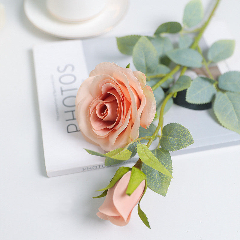 2 Pcs 26 Inch Artificial Rose Spray Branch Stems for Wedding Bouquets Centerpieces Arrangements