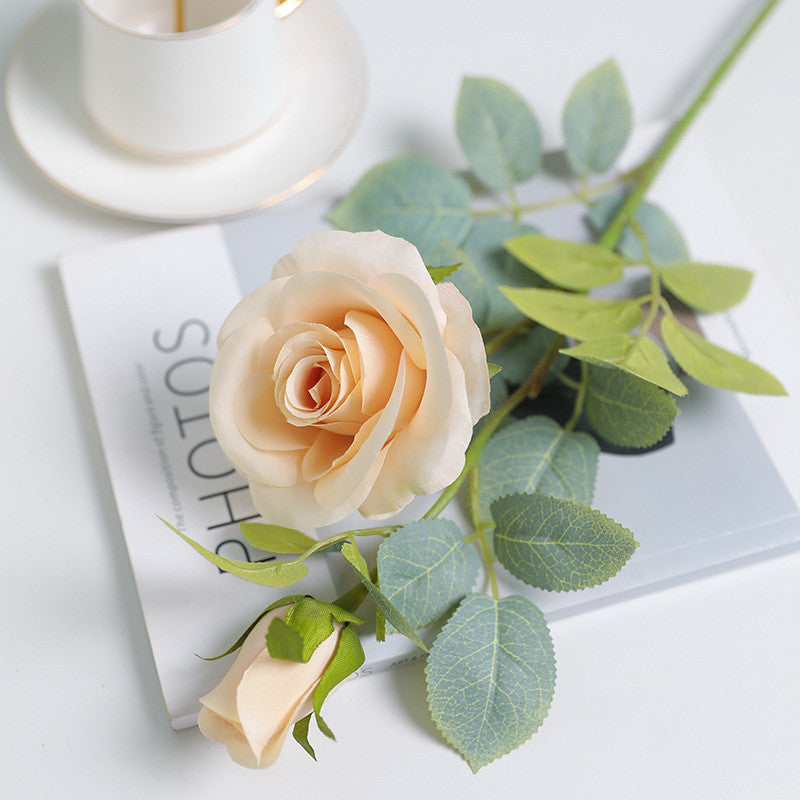 2 Pcs 26 Inch Artificial Rose Spray Branch Stems for Wedding Bouquets Centerpieces Arrangements