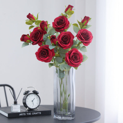 2 Pcs 26 Inch Artificial Rose Spray Branch Stems for Wedding Bouquets Centerpieces Arrangements