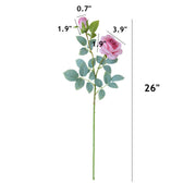 2 Pcs 26 Inch Artificial Rose Spray Branch Stems for Wedding Bouquets Centerpieces Arrangements