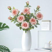 2 Pcs 26 Inch Artificial Rose Spray Branch Stems for Wedding Bouquets Centerpieces Arrangements