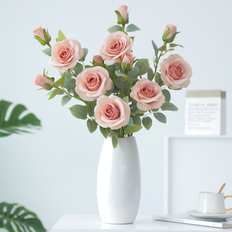 2 Pcs 26 Inch Artificial Rose Spray Branch Stems for Wedding Bouquets Centerpieces Arrangements