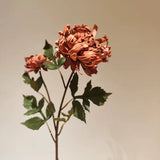 27.17 Inch Autumn Artificial Spider Chrysanthemum Bouquet - 4 Inch Flower Heads, 88g