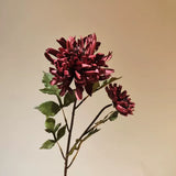 27.17 Inch Autumn Artificial Spider Chrysanthemum Bouquet - 4 Inch Flower Heads, 88g