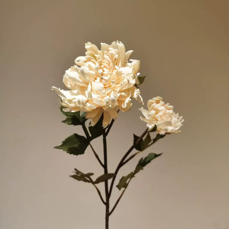 27.17 Inch Autumn Artificial Spider Chrysanthemum Bouquet - 4 Inch Flower Heads, 88g