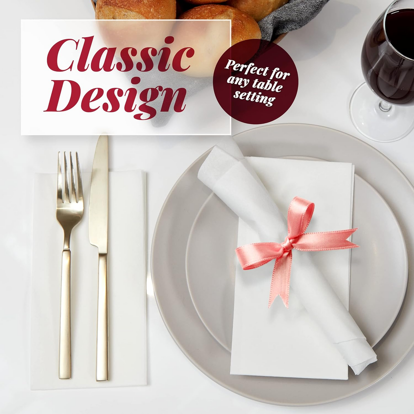 Bulk 2pcs Linen Textured Disposable Napkins for Bathroom Wedding Party Easter Hotel Table Decoration Wholesale