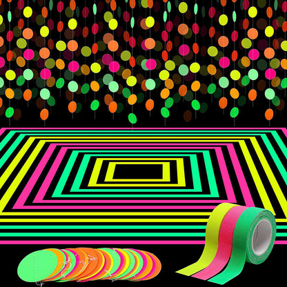 Bulk 10 pcs Glow in the Dark Paper Garland for Party and Birthday Decorations  Hanging Backdrop Decor Wholesale