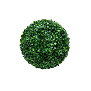 Artificial Boxwood Topiary Ball - 10 Inch Green Silk Decorative Plant for Lobby & Reception