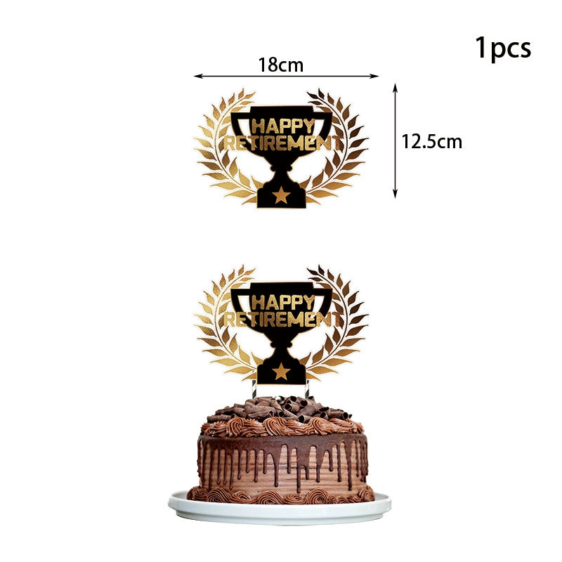 29-Piece Happy Retirement Decor Kit - Banner, Balloons & Cake Toppers