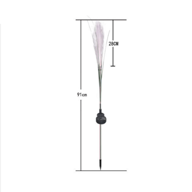 36 Inch Pampas Grass Solar LED Light Insert Lamp Outdoor Garden Decoration Bulk